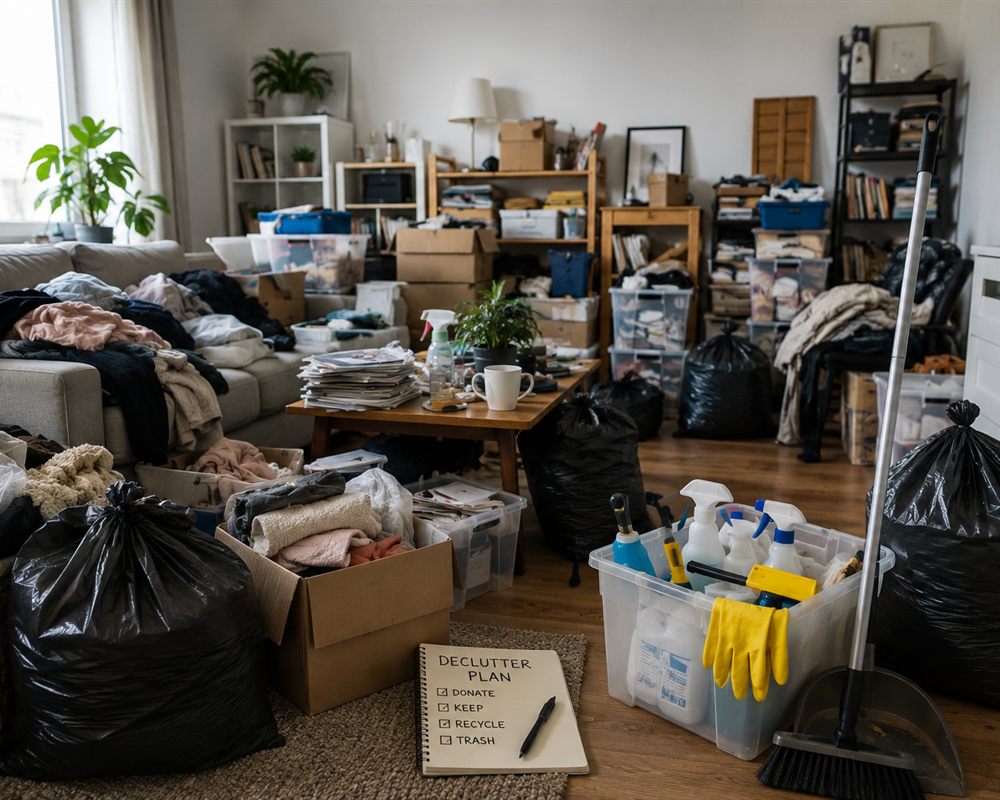 Decluttering in London &mdash; professional cleaning by Taskrs Cleaning Services