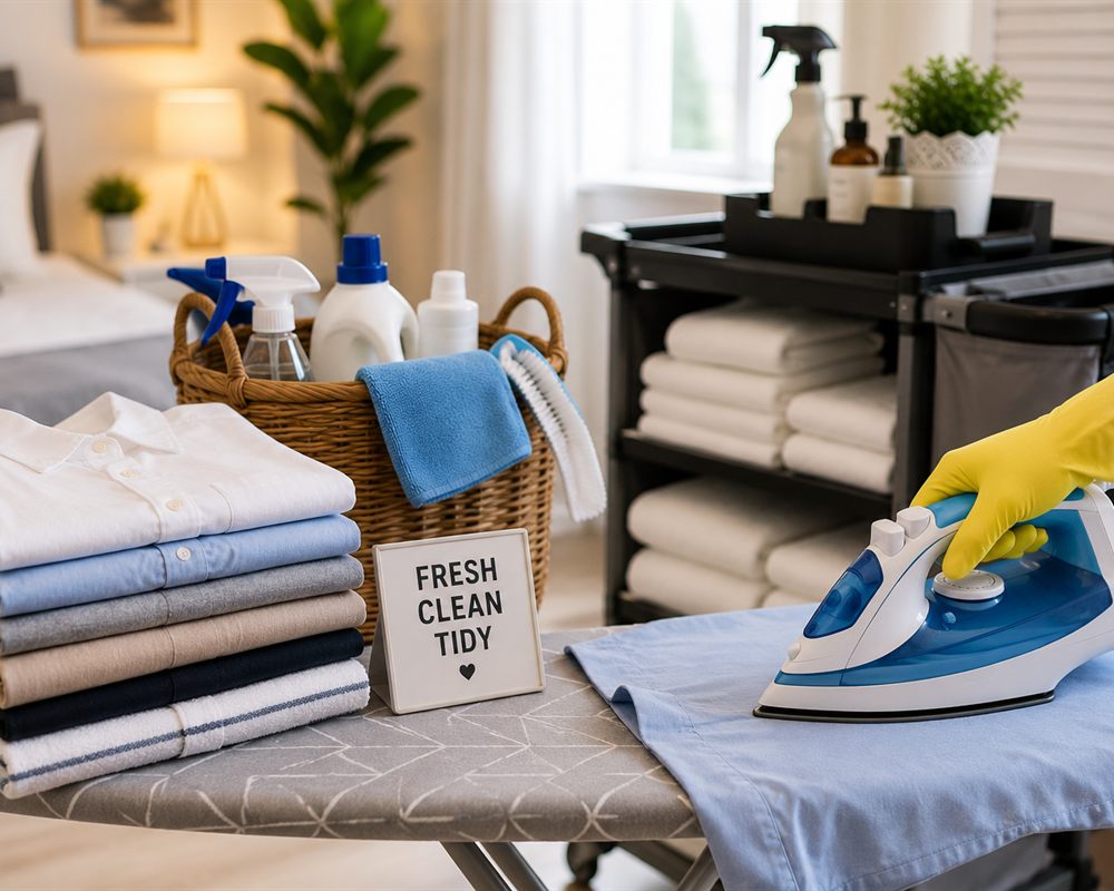 Housekeeping Ironing in London &mdash; professional cleaning by Taskrs Cleaning Services